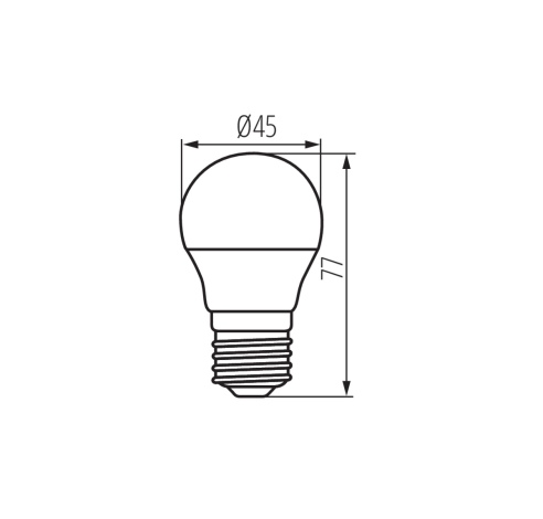 Lempa IQ-LED 5,9W G45 E27 2700K 806lm Kanlux